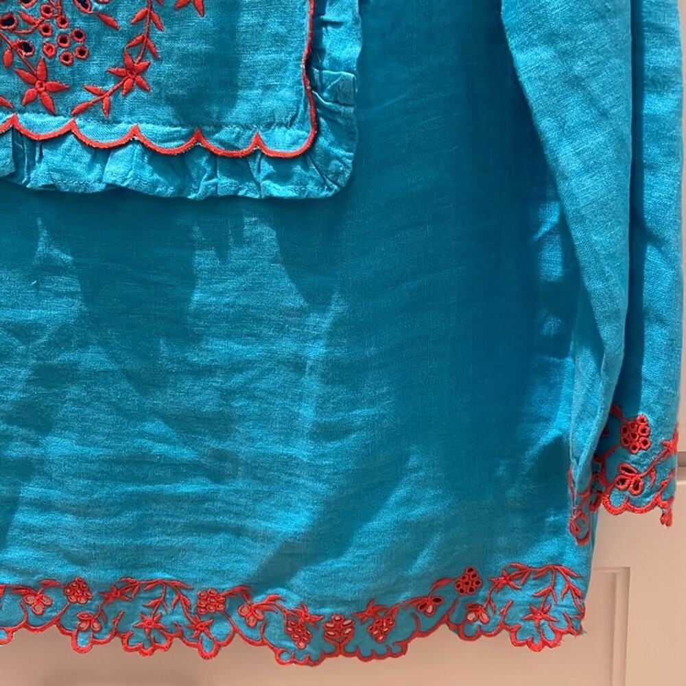 J Crew Embroidered linen tunic XS - Picture 5 of 7